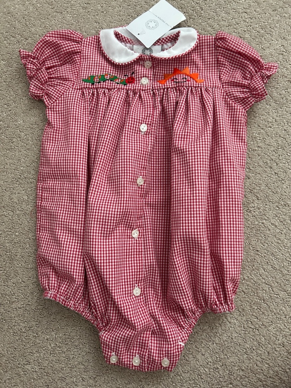 NWT Proper Peony red gingham caterpillar bubble